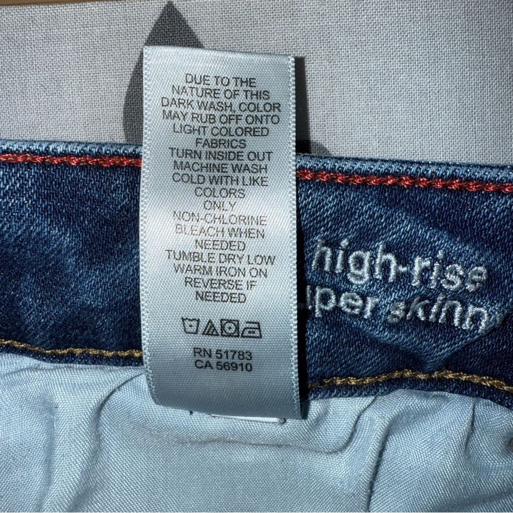 Maurices edgely High Rise super skinny Button-Fly Blue Jeans 8 short - Picture 6 of 9